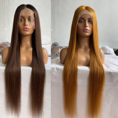 Wholesale Human Hair Wig 13X4 Transparent Lace Frontal Pre Plucked Hair Wigs
