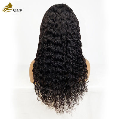 4*4 Frontal Lace Virgin Human Hair Natural Black Curl Wigs With Anti Slip Strips