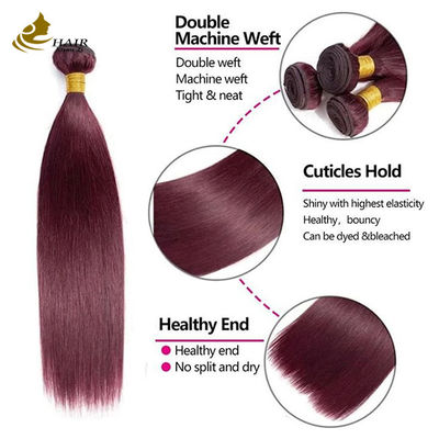 Extensions 99J Winered Burguney Color Human Hair Bundles