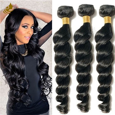 Hair Grade 10A Virgin Human Hair Weft Loose Wave Style Can Be Dyed