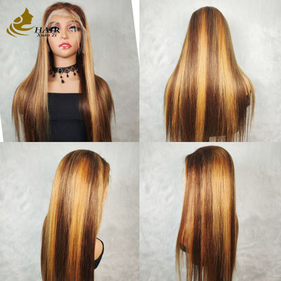 Vietnamese Human Hair Kinky Curl P427 Piano Color 13X4 Lace Front Wigs