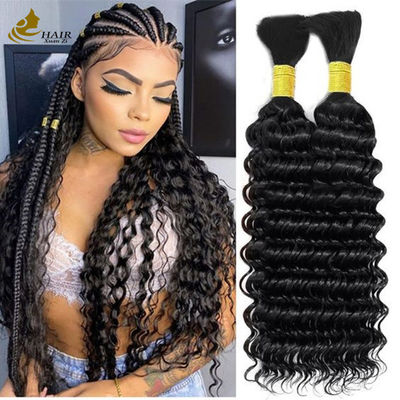 8-30 Inches Human Hair Bulk Deep Wave Customizable Weight For Natural Appearance