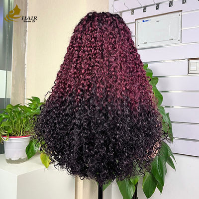 Easy Wear Comfortable Glueless 5*5 Pixie Curly Human Hair T Colored