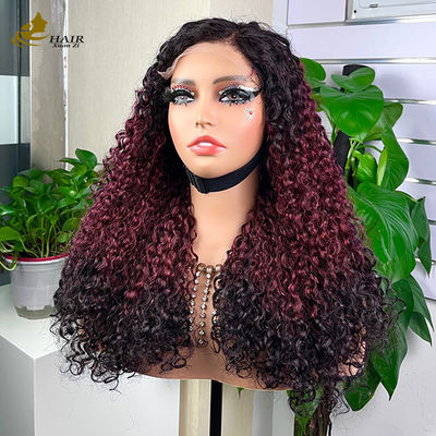 Easy Wear Comfortable Glueless 5*5 Pixie Curly Human Hair T Colored