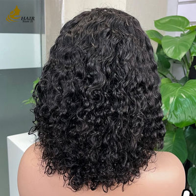 12 Inch Glueless 5*5 Front Lace Human Hair Wig Water Wave Glueless Silk Top Full Lace Wig