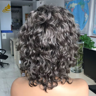 Customized Gery 5*5 HD Body Wave Glueless Silk Top Full Lace Wig