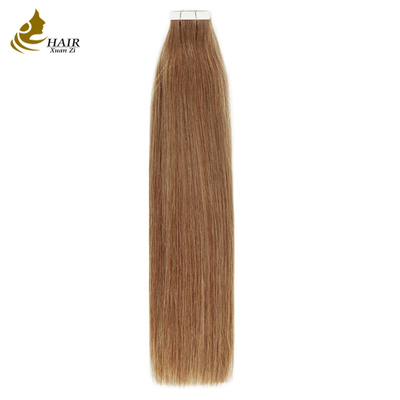 #30 Color Straight Virgin Hair Tape In Human Hair Extensions For Woman