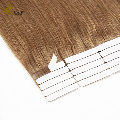 #30 Color Straight Virgin Hair Tape In Human Hair Extensions For Woman