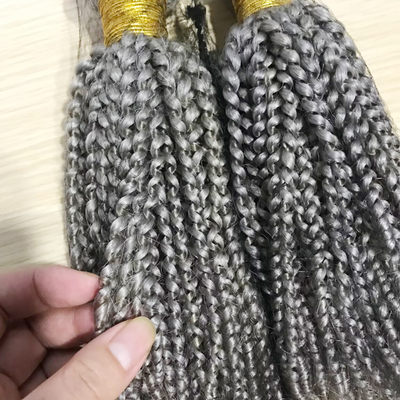 Customized Virgin Human Hair Bundles Silver Customized Wave Hair Weft