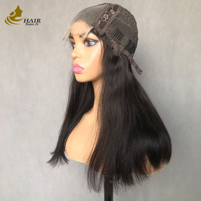 22inch Natural Black Straight Human Hair 4*4 Front Lace Wig