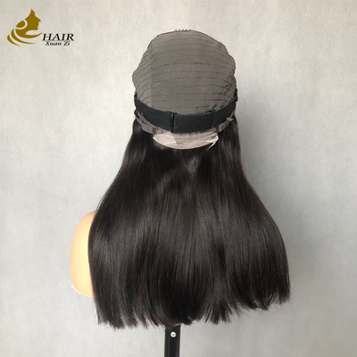 22inch Natural Black Straight Human Hair 4*4 Front Lace Wig