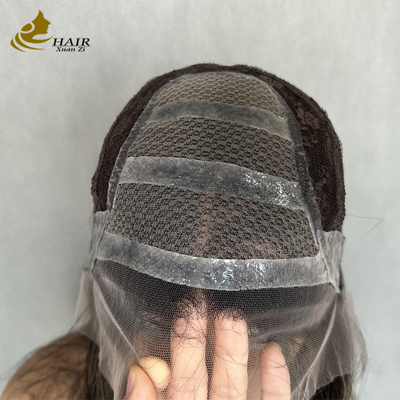 Vietnamese Human Hair Glueless Straight Lace Front Wig With Silicone