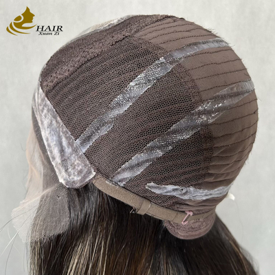 Vietnamese Human Hair Glueless Straight Lace Front Wig With Silicone