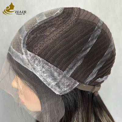 Vietnamese Human Hair Glueless Straight Lace Front Wig With Silicone