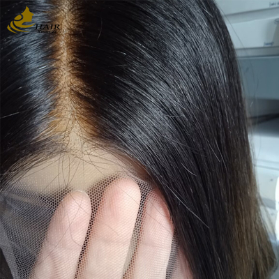 Customized Floating Button Gradient Color Human Hair Lace Wig 26inch 13*6 front lace wig
