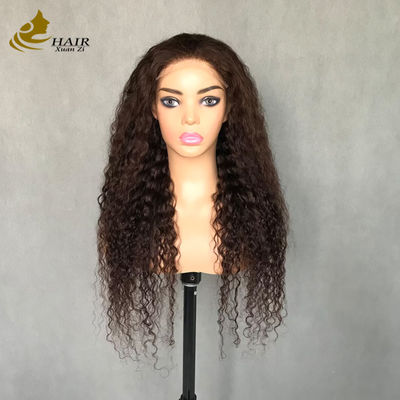 5*5 HD 4 # Color Curl Human Hair Lace Wig 250% Density Transparent Front Lace Wig