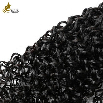 18inch Raw 100 Virgin Human Hair Weft Bundles Kinky Curl 1B Natural Black