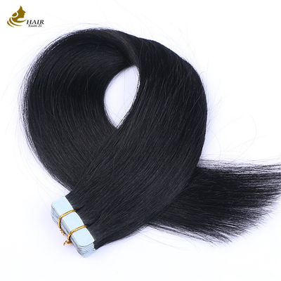 Cuticle Aligned 16 Inch Tape In Hair Extensions Virgin Remy Wigs Black