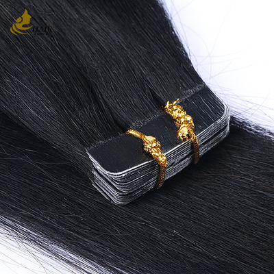 12A Grade European Raw Unprocessed Super Double Drawn Virgin Remy 100 Human Hair Tape In Hair Extension
