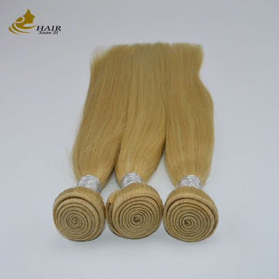 Ombre Hair Extensions 16 Inch 100% Remy 613 Blonde Straight Human Hair Bundles
