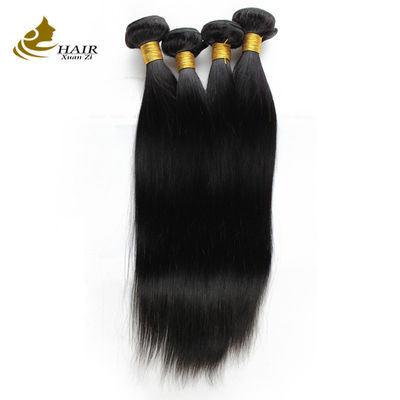 Stock Natural Black Straight Human Hair Weft Extension Brazilian Remy Hair Bundle