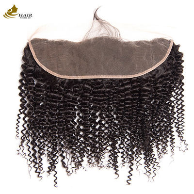 100% Virgin Remy Human Hair Toupee 13X4 Jerry Curl Transparent HD Swiss Lace Hair Closure For Women