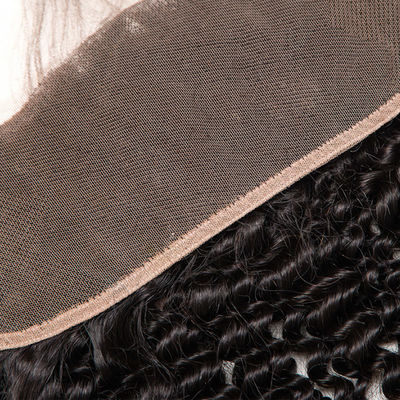 100% Virgin Remy Human Hair Toupee 13X4 Jerry Curl Transparent HD Swiss Lace Hair Closure For Women