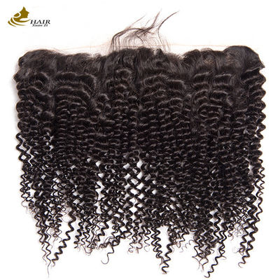 100% Virgin Remy Human Hair Toupee 13X4 Jerry Curl Transparent HD Swiss Lace Hair Closure For Women