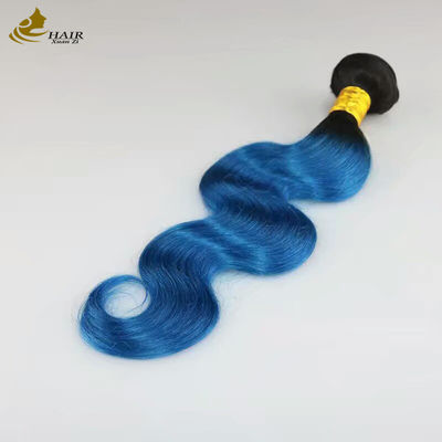 Popular Color Remy Human Hair Weave Blue Color Ombre Human Hair Extensions