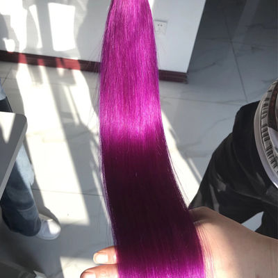 1B Purple Colored Ombre Human Hair Extensions Bundles Remy Human Hair Weft
