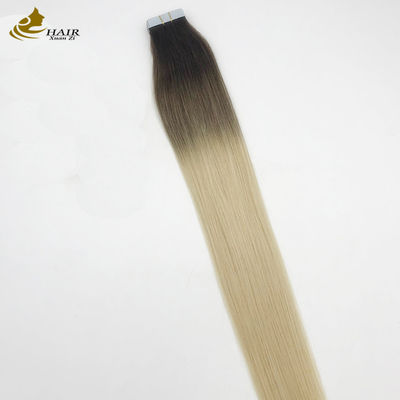Lightweight 100 Virgin Human Hair Extensions Ombre Tape In Hair Extensions For Thinning Hair