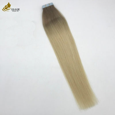 Lightweight 100 Virgin Human Hair Extensions Ombre Tape In Hair Extensions For Thinning Hair