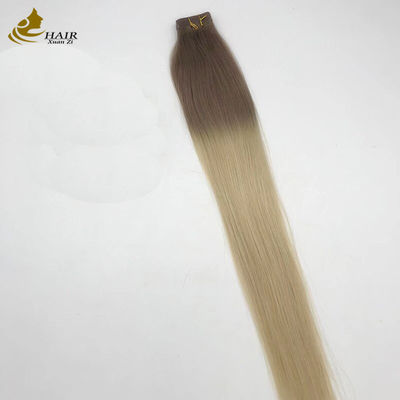 Lightweight 100 Virgin Human Hair Extensions Ombre Tape In Hair Extensions For Thinning Hair