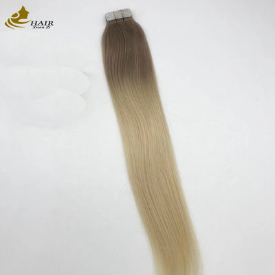 Lightweight 100 Virgin Human Hair Extensions Ombre Tape In Hair Extensions For Thinning Hair