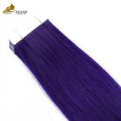 Brazilian Double Drawn Tape In Hair Extensions 30 Inch Purple