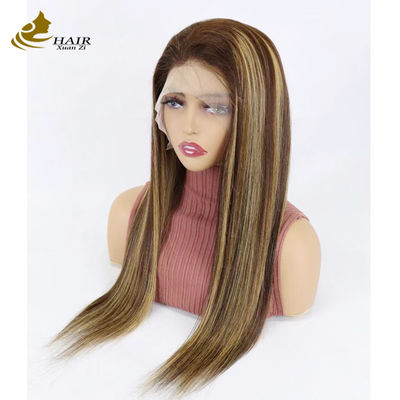 Straight Customized Human Hair Wigs Piano Color Human Hair Front Lace Wig