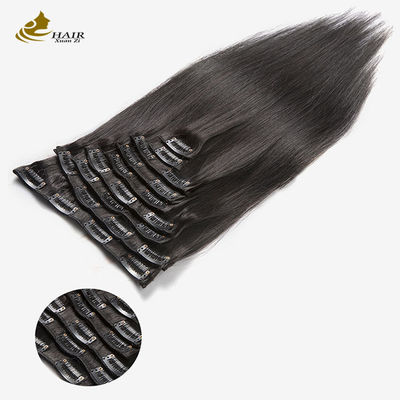 Brazilian Long Straight Hair Weave Black Remy Human Hair Extensions Clip In