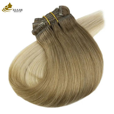 Customized 100 Virgin Human Clip In Hair Extensions Straight 120 Grams