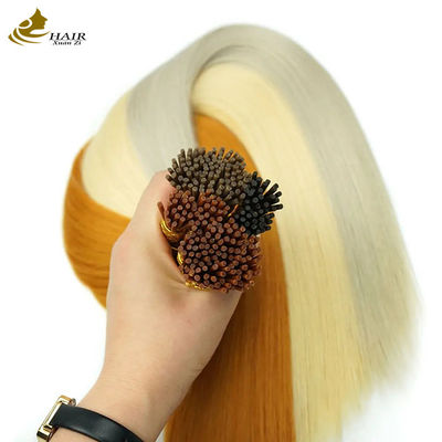 100% Virgin Human I Tip Hair Extensions Prebonded Hair Extensions With Multiple Colors