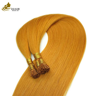 Texture Straight Human Prebonded Hair Extensions Seamless Permable