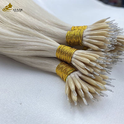 18Inch Nano Ring Human Hair Extensions Keratin U Tip Custom