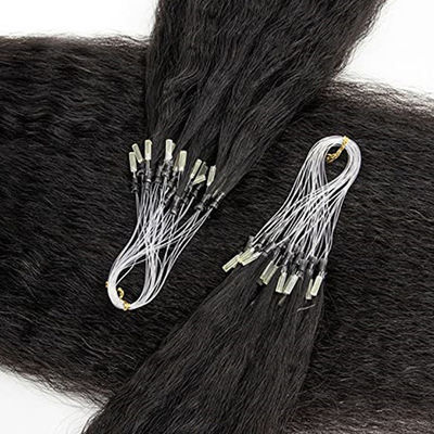 Straight Pre Bonded Nano Human Hair Extensions Microrings Extensions OEM