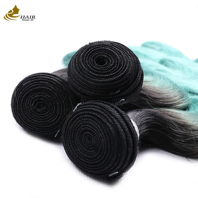 1B Blue Brazilian Highlight Body Wave Brazilian Virgin Raw Remy Ombre Human Hair Bundles
