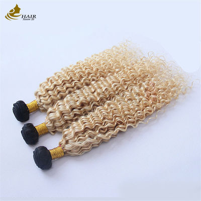 1B/613 Peruvian Brazilian Human Hair Bundle With Frontal Lace Closure