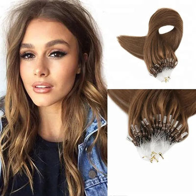 100% Virgin Human Nano Micro Ring Hair Extension Brown Colored