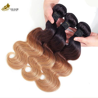 1b 4/27 Curly Honey Blonde Brazilian Hair Extensions Ombre