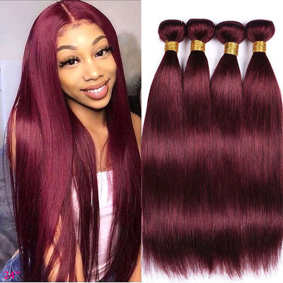 18inch 99j Straight 100% Virgin Human Hair Bundles Ombre Human Hair Extensions