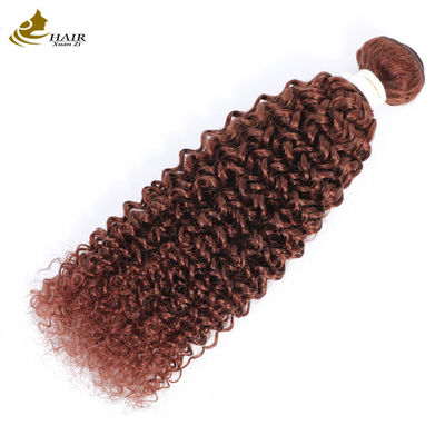 Kinky Curl 100% 99J Ombre Human Hair Extensions 100% Virgin Human Hair Bundles Weft With Closure