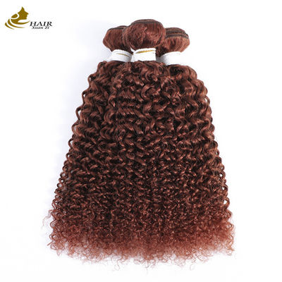 Kinky Curl 100% 99J Ombre Human Hair Extensions 100% Virgin Human Hair Bundles Weft With Closure