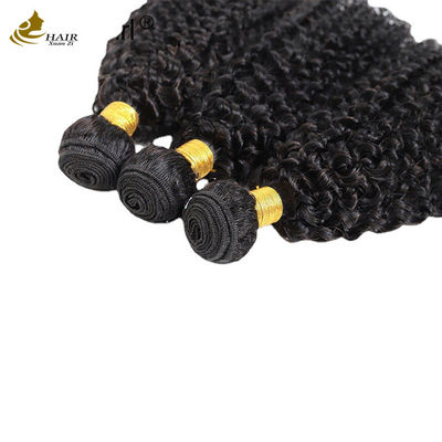 Curly Wave Weft Weave Hair Extensions Afro Kinky Bundles Natural Black
